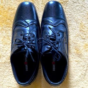 DEER STAGS Big Boy’s Black Lace Up Dress Shoes size 6M